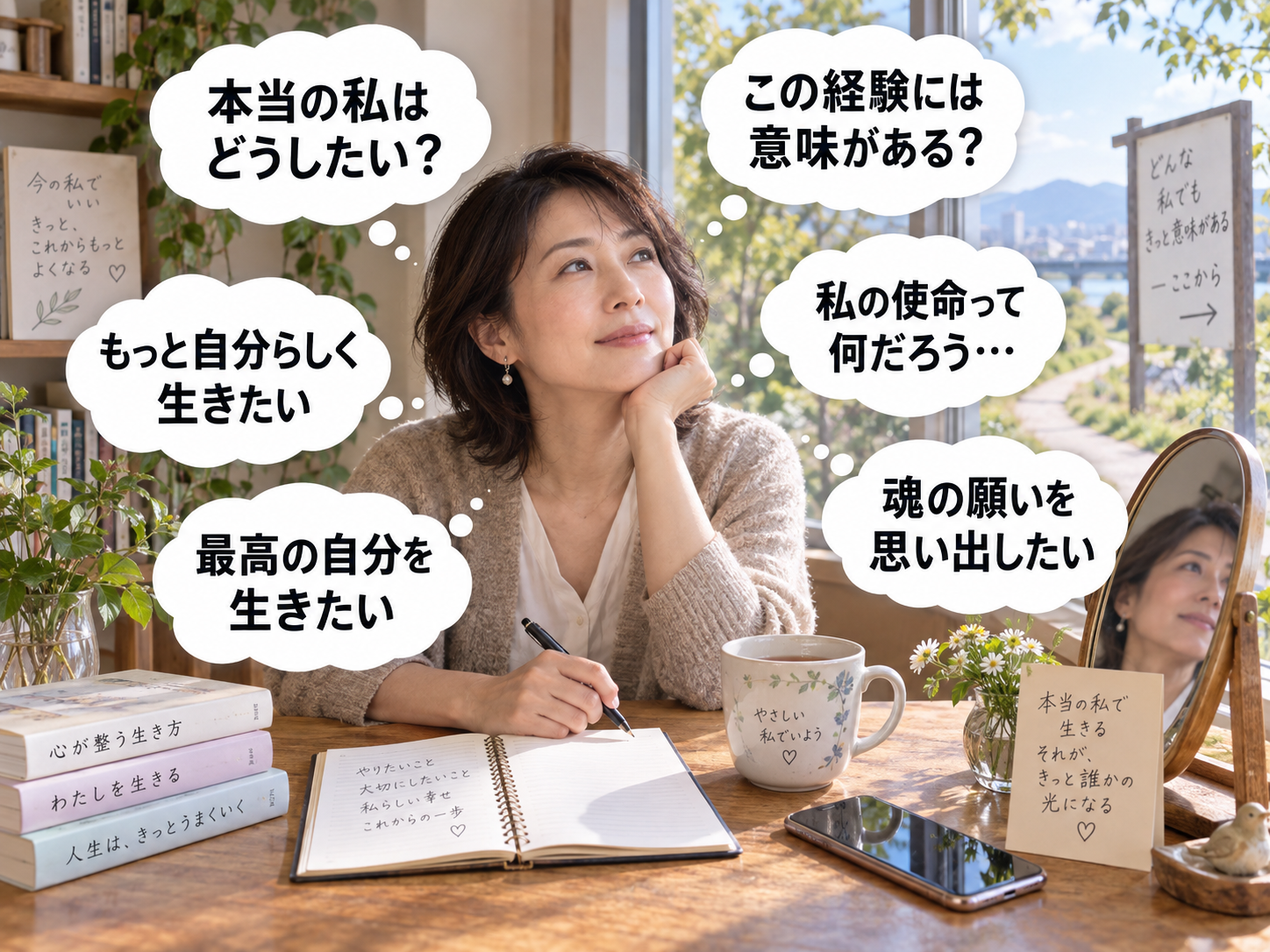 本当の自分らしい生き方について考える女性