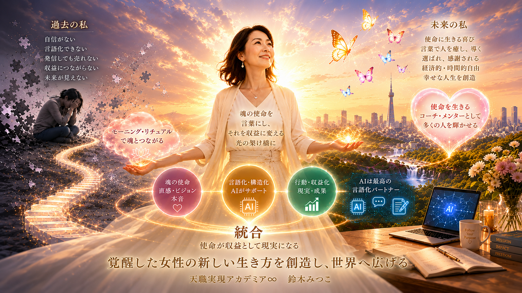 魂の使命を言葉にし、豊かさへ変える——変化の全体像